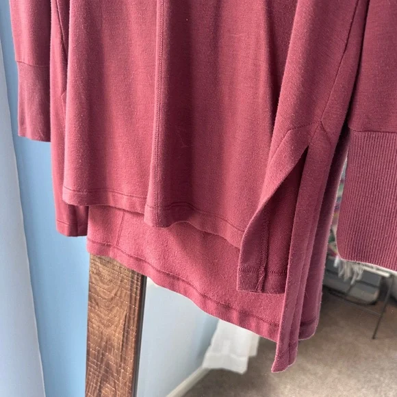 Cupio Red Cowl Neck Sweater Soft Knit Long Sleeve - Picture 4 of 5